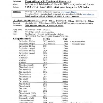 Propozice Vysoké n.J. + Harrachov